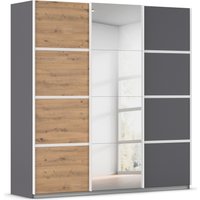 rauch Kleiderschrank "Schwebetürenschrank Garderobe Schrank TOP ANGEBOT Avola", (in 3 verschiedenen Ausstattungen BASIC/CLASSIC/PREMIUM inkl. Spiegel), mit eleganten Zierleisten in Chrom, Schwarz oder Weiß MADE IN GERMANY von Rauch