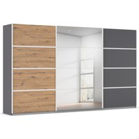 rauch Kleiderschrank "Schwebetürenschrank Garderobe Schrank TOP ANGEBOT Avola", (in 3 verschiedenen Ausstattungen BASIC/CLASSIC/PREMIUM inkl. Spiegel), mit eleganten Zierleisten in Chrom, Schwarz oder Weiß MADE IN GERMANY von Rauch