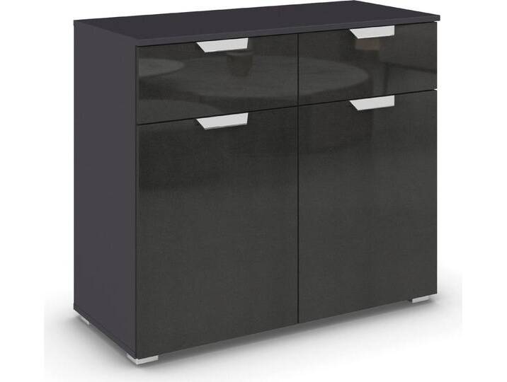 rauch Kombikommode Glamour by Aditio, mit Hochglanzfront, 2 Schubladen mit Softclose-Funktion, grau, Graumetallic/Hochglanz Effektgrau von Rauch