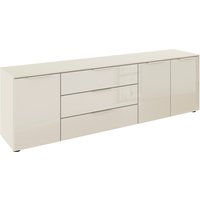 rauch Kombikommode "Kommode Türkommode Sideboard Kombikommode FLIPP mit Glasfront", (Breite 200 cm mit 2 Einlegeböden), 3-türig mit 3 Schubladen und Soft-Close-Funktion sowie Glasfront von Rauch