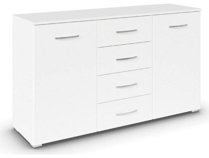 rauch Kombikommode Pure by Aditio, im minimalistischem Design, 4 Schubladen mit Softclose-Funktion, weiß, Alpinweiß von Rauch