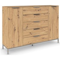 rauch Kombikommode "Kommode Türkommode Sideboard Kombikommode FLIPP", (Breite 160/180 cm mit 4 Einlegeböden), 2-türig mit 5 Schubladen und Soft-Close-Funktion in zwei Breiten von Rauch