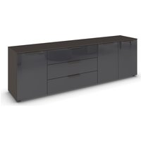 rauch Kombikommode "Kommode Türkommode Sideboard Kombikommode FLIPP mit Glasfront", (Breite 200 cm mit 2 Einlegeböden), 3-türig mit 3 Schubladen und Soft-Close-Funktion sowie Glasfront von Rauch