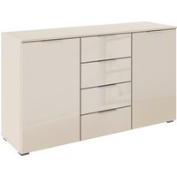 rauch Kombikommode "Sideboard Kombikommode Schubladenkommode AGORDO mit Glasfront", (in zwei Griff-Farben), mit 4 Schubkästen und 2 Türen sowie Metallgriffen MADE IN GERMANY von Rauch
