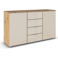 rauch Kommode "Sideboard Kombikommode Schubladenkommode AGORDO mit Glasfront", Breite 140 cm mit 4 Schubkästen und 2 Türen, inkl. 3er-Set Filzboxen von Rauch