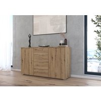 rauch Kommode "Sideboard Kombikommode Schubladenkommode AGORDO", Breite 140 cm mit 4 Schubkästen und 2 Türen, inkl. 3er-Set Filzboxen von Rauch