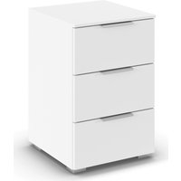 rauch Nachtkommode "Astana" Breite 40 cm / Höhe 61 cm, mit 3 geräumigen Schubladen, Kantengriff in Alufarben MADE IN GERMANY von Rauch