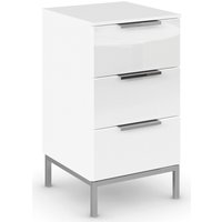 rauch Nachtkommode "Nachttisch Nachtschrank Nachtkonsole FLIPP mit Glasfront", (Breite 40 cm), mit 3 Schubladen und Soft-Close-Funktion sowie Glasfront von Rauch