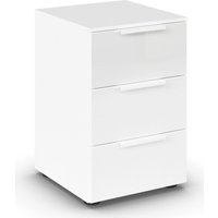 rauch Nachtkommode "Nachttisch Nachtschrank Nachtkonsole FLIPP mit Glasfront", (Breite 40 cm), mit 3 Schubladen und Soft-Close-Funktion sowie Glasfront von Rauch