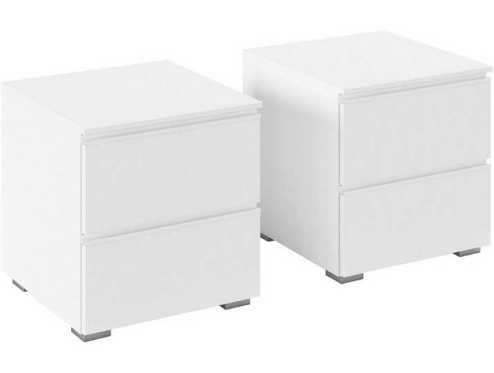 rauch Nachtkommode Joel (Breite 40 cm), jeweils zwei praktische und geräumige Schubladen MADE IN GERMANY, weiß, Alpinweiß von Rauch