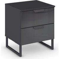 rauch Nachtkommode "Modern by Aditio", mit Glasfront und Kufenfuß, 2 Schubladen mit Softclose-Funktion von Rauch