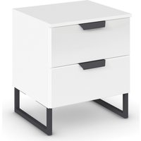 rauch Nachtkommode "Modern by Aditio", mit Glasfront und Kufenfuß, 2 Schubladen mit Softclose-Funktion von Rauch