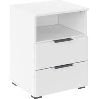 rauch Nachtkommode "Nachttisch Nachtkonsole AGORDO in Dekor- oder Hochglanzfront", (in zwei Griff-Farben), mit 2 Schubladen und Nische für viel Stauraum MADE IN GERMANY von Rauch