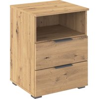 rauch Nachtkommode "Nachttisch Nachtkonsole AGORDO in Dekor- oder Hochglanzfront", (in zwei Griff-Farben), mit 2 Schubladen und Nische für viel Stauraum MADE IN GERMANY von Rauch