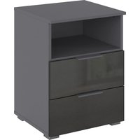 rauch Nachtkommode "Nachttisch Nachtkonsole AGORDO in Dekor- oder Hochglanzfront", (in zwei Griff-Farben), mit 2 Schubladen und Nische für viel Stauraum MADE IN GERMANY von Rauch