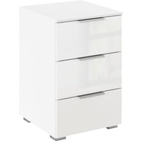 rauch Nachtkommode "Nachttisch Nachtkonsole AGORDO in Dekor- oder Hochglanzfront" in zwei Griff-Farben, Breite 40 cm, mit 3 geräumigen Schubladen für viel Stauraum MADE IN GERMANY von Rauch