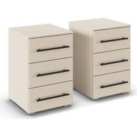 rauch Nachtkommode "Nachttisch Nachtkonsole AVOLA in Dekorfront" Set, Breite 40 cm inkl. Soft-Close-Funktion, 2 Stk. tlg. mit 3 geräumigen Schubladen für viel Stauraum MADE IN GERMANY von Rauch
