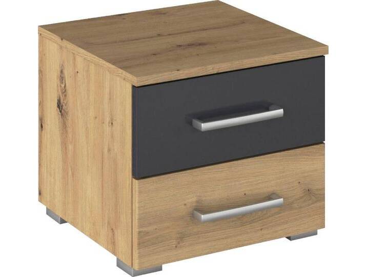 rauch Nachtkommode Nachttisch Nachtkonsole Beistelltisch Kommode Sideboard BURANO, mit farblich abgesetzter Schublade MADE IN GERMANY, grau von Rauch