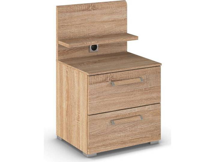 rauch Nachtkommode Nachttisch Nachtkonsole Kommode EVELYN, in elegantem Stil 2 Schubladen Paneel mit Steckdose MADE IN GERMANY, braun, Eiche Sonoma rauch Nachtkommode Nachttisch Nachtkonsole Kommode EVELYN, in elegantem Stil 2 Schubladen Paneel mit Steckdose MADE IN GERMANY, braun, Eiche Sonoma von Rauch
