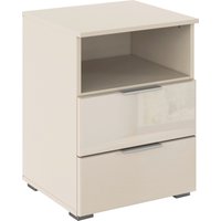 rauch Nachtkommode "Nachttisch Nachtschrank Nachtkonsole AGORDO mit Glasfront", (in zwei Griff-Farben), mit 2 Schubladen und Nische für viel Stauraum MADE IN GERMANY von Rauch
