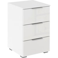 rauch Nachtkommode "Nachttisch Nachtschrank Nachtkonsole AGORDO mit Glasfront" in zwei Griff-Farben, Breite 40 cm, mit 3 geräumigen Schubladen für viel Stauraum MADE IN GERMANY von Rauch