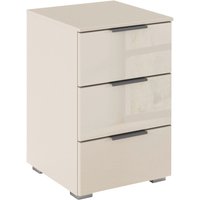 rauch Nachtkommode "Nachttisch Nachtschrank Nachtkonsole AGORDO mit Glasfront" in zwei Griff-Farben, Breite 40 cm, mit 3 geräumigen Schubladen für viel Stauraum MADE IN GERMANY von Rauch