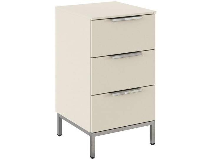 rauch Nachtkommode Nachttisch Nachtschrank Nachtkonsole FLIPP (Breite 40 cm), mit 3 Schubladen und Soft-Close-Funktion, beige, Beige (Champagner) von Rauch
