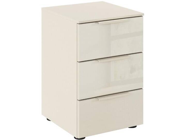 rauch Nachtkommode Nachttisch Nachtschrank Nachtkonsole FLIPP mit Glasfront (Breite 40 cm), mit 3 Schubladen und Soft-Close-Funktion sowie Glasfront von Rauch