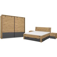 rauch Schlafzimmer-Set "Birmingham", (5 tlg.), 5-tlg.Set: Schwebetürenschrank inkl. Passepartout, Bett, 2 Nachttische von Rauch