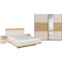 rauch Schlafzimmer-Set "Komplettschlafzimmer Schlafzimmer Schlafzimmermöbel SAJO", (Set, 4 tlg., Set: Kleiderschrank mit/ohne Spiegel, Bett in 2 Breiten, 2 Nachttische), optional mit Spiegel am Kleiderschrank MADE IN GERMANY von Rauch