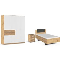 rauch Schlafzimmer-Set "Maika", (Set, 3 St.), Schrank in 3 Breiten und 2 Höhen, Bett 100x200 cm und Nachttisch von Rauch