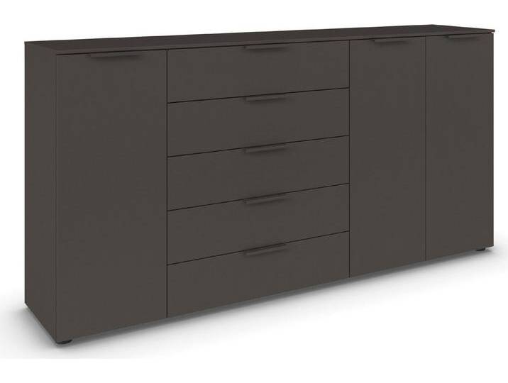 rauch Schubkastenkommode Kommode Türkommode Sideboard Kombikommode FLIPP (Breite 200 cm mit 4 Einlegeböden), 3-türig mit 5 Schubladen und Soft-Close-Funktion von Rauch
