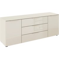 rauch Schubkastenkommode "Kommode Türkommode Sideboard Kombikommode FLIPP mit Glasfront" Breite 160 cm mit 2 Einlegeböden, 2-türig mit 3 Schubladen und Soft-Close-Funktion sowie Glasfront von Rauch