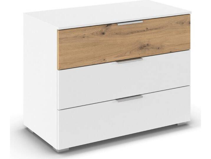 rauch Schubkastenkommode Lowboard Sideboard Schubladenkommode Kommode ASTANA (Breite 80 cm / Höhe 61 cm), mit 3 geräumigen Schubladen, Kantengriff in Alufarben MADE IN GERMANY von Rauch