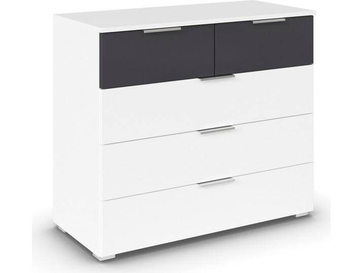 rauch Schubkastenkommode Monza Sideboard Kommode Wäscheschrank, mit 5 geräumigen Schubkästen in trendigen Farbkombinationen, grau weiß von Rauch