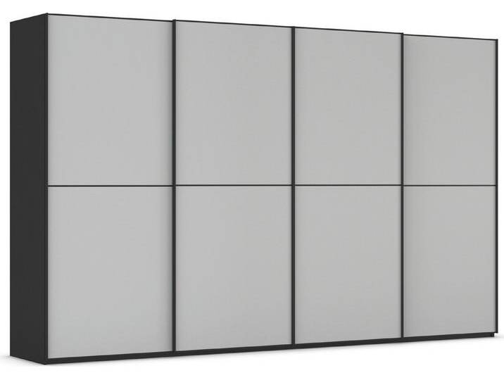 rauch Schwebetürenschrank Kleiderschrank Schrank Garderobe Schlafzimmerschrank SCALE-DUO edle zweigeteilte Türen Glas-Front mit 3 Zierleisten MADE IN GERMANY, grau schwarz, Türen: 4 St. rauch Schwebetürenschrank Kleiderschrank Schrank Garderobe Schlafzimmerschrank SCALE-DUO edle zweigeteilte Türen Glas-Front mit 3 Zierleisten MADE IN GERMANY, grau schwarz, Türen: 4 St. von Rauch