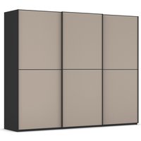 rauch Schwebetürenschrank "Kleiderschrank Schrank Garderobe Schlafzimmerschrank SCALE-DUO", edle zweigeteilte Türen Glas-Front mit 3 Zierleisten MADE IN GERMANY von Rauch