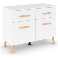 rauch Kombikommode "Skandi by Aditio", mit Massivholzgriffen, 2 Schubladen mit Softclose-Funktion rauch Kombikommode "Skandi by Aditio", mit Massivholzgriffen, 2 Schubladen mit Softclose-Funktion von Rauch