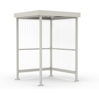 wsm® Raucherunterstand, für 2-3 Personen, grauweiß von wsm®