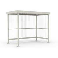 wsm® Raucherunterstand, für 5 Personen, grauweiß von wsm®