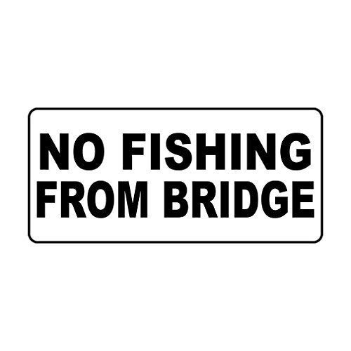 Raul Moody Blechschild Vintage Metallschild No Fishing from Bridge Retroschild Aluminiumschild 30 x 19,8 cm von Raul Moody