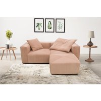 RAUM.ID Ecksofa "Gerrid L-Form", Cord, Modulsofa, bestehend aus 2 Eckelementen + 1 Hocker von Raum.Id