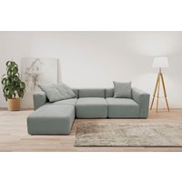 RAUM.ID Ecksofa "Gerrid L-Form", Cord-Bezug, Modulsofa, bestehend aus Eck- und Mittelelement + Hocker von Raum.Id