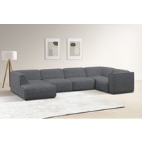 RAUM.ID Wohnlandschaft "Merid U-Form, jederzeit durch Module erweiterbar, B/T/H: 367/206/70 cm", als Modul oder separat verwendbar, für individuelle Zusammenstellung von Raum.Id