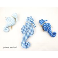 3 Seepferdchen Maritime Sommer Deko Blau Weiß Sonne Meer Urlaub 3 Seepferdchen Maritime Sommer Deko Blau Weiß Sonne Meer Urlaub von RaumAusStoff