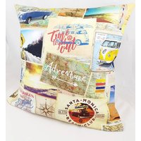 Kissen Campervan Gefüllt Bulli Sommer Strand Urlaub von RaumAusStoff