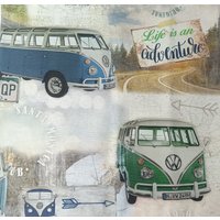 Kissen "Life Is An Adventure"/ Vw Bulli Bus/Canvas Stoff/ Handarbeit Aus Deutschland/Camping/Weltenbummler/Zierkissen 40x40 cm/10.3 Kissen "Life Is An Adventure"/ Vw Bulli Bus/Canvas Stoff/ Handarbeit Aus Deutschland/Camping/Weltenbummler/Zierkissen 40x40 cm/10.3 von RaumAusStoff
