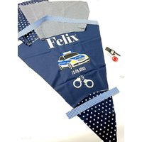 Nähpaket - Diy Schultüte Material Zur Polizei Verschiedene Modelle Inkl. Rohling Motivdruck & Beschriftung Nähpaket - Diy Schultüte Material Zur Polizei Verschiedene Modelle Inkl. Rohling Motivdruck & Beschriftung von RaumAusStoff