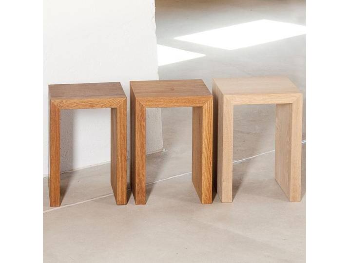 Raumgestalt Hocker Eiche massiv hell von Raumgestalt