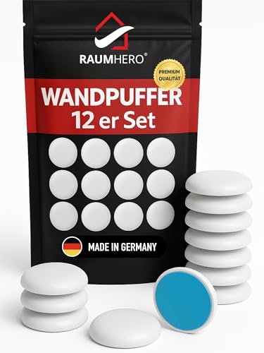 Raumhero 12x Türstopper Wand selbstklebend - (Made in Germany) - Türpuffer Wand - Idealer Wandschutz - Door Stopper, Wandpuffer, Türgriff Stopper von Raumhero